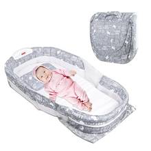 Baby Bed Cot Foldable Infant Sleeper With Music Portable Sleep Basket For Travel Multifunction Baby Crib Lightweight Portability 2024 - buy cheap