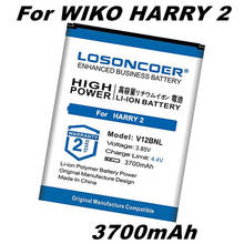 LOSONCOER 3700mAh V12BNL Battery For Wiko Harry 2 Harry2 Good Quality Phone Batteries 2024 - buy cheap