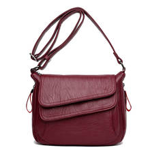 Women Messenger Bag Female Soft Leather Luxury Handbags Women Bags Designer Women Retro Shoulder Crossbody Bag for Women Handbag 2024 - buy cheap