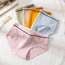 LANGSHA 5Pcs Cotton Women Panties Comfortable Soft New Fashion Female Breathable Underwear Seamless Low Waist for Girls Briefs 2024 - buy cheap