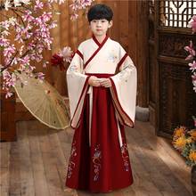 Hanfu древняя китайская традиционная костюм набор одежды для маленьких девочек и мальчиков в возрасте от народного танца Hanfu этап танцевальное платье для сцены; 12265 2024 - купить недорого