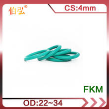 Fluorine Rubber O-Ring 5PCS/lot Green FKM Sealing CS 4mm OD22/24/25/26/27/28/30/32/33/34mm O Ring Gasket Ring sealing Washer 2024 - buy cheap