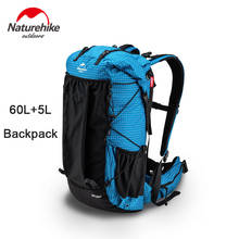 Naturehike New Rock Backpack 60+5L High-capacity Travel Storage Bag 1.16kg Ultralight Hiking Sport Ruckpack With Rainproof Cover 2024 - buy cheap