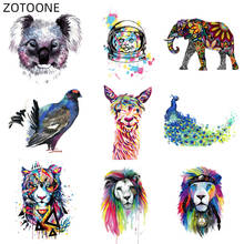 ZOTOONE Iron on Transfers for Clothes Colorful Animal Patches Cartoon Lion Patch for Kids Ironing Thermal Sticker DIY Applique D 2024 - buy cheap