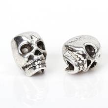 10 Pieces Tibet Silver Skull Spacer Balls Spacer Metal Beads New 2024 - buy cheap