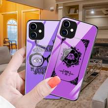Purple Brand ANNA SUI Phone Case Glow Luminous Tempered Glass For iPhone 11 12 Pro XR XS MAX 8 X 7 6S Plus SE 2020 12Mini cover 2024 - buy cheap