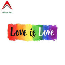 Aliauto Car Sticker Love Is Love Gay Pride Decorative Cover Scratch Sunscreen Decal for JDM Passat B6 Lada Suzuki Swift,13cm*5cm 2024 - buy cheap