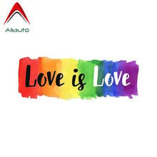 Наклейка на автомобиль Aliauto Love Is Love Gay Pride, декоративный чехол для защиты от царапин, Солнцезащитная наклейка для JDM Passat B6 Lada Suzuki Swift,13 см * 5 см 2024 - купить недорого