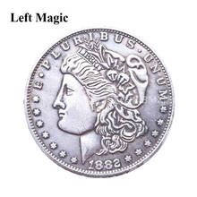 1 pieza de cobre magnético Morgan monedas trucos de magia de mago Primer plano calle truco accesorios ilusión accesorios divertido 2024 - compra barato