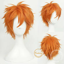 Akehoshi-peruca curta de cabelo sintético, resistente ao calor, peruca curta, laranja, cosplay, conjunto estrelas, anime, subaru 2024 - compre barato