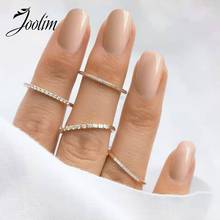 Joolim Gold Plated Micro Pave Crystal Pave Rings Dainty Stainless Steel  Rings For Women 2020 Jewelry 2024 - buy cheap