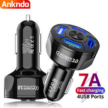 ANKNDO 4 Ports Usb Car Charger In Truck 48W Fast Charger for Iphone 12 pro max 11 Samsung Multi-Port QC 3 3.0 Charge carregador 2024 - buy cheap