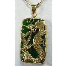 Collar con colgante de dragón, piedra verde fina, novedad, envío gratis 2024 - compra barato