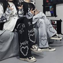 Женские брюки в стиле Харадзюку Y2k, брюки в стиле хип-хоп с рисунком персонажа из аниме, женская уличная одежда с эластичным поясом, штаны для бега, одежда 2024 - купить недорого