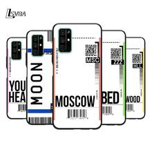 Air Ticket Travel for Huawei Honor 30 20S 20 10i 9S 9A 9C 9X 8X 10 9 Lite 8A 7C 7A Pro Soft Black Phone Case 2024 - buy cheap