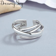 Dreamysky atacado cor de prata multicamadas irregular, anéis para mulheres, grandes anéis antigos, joias de dedo de alta qualidade 2024 - compre barato