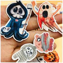 Pegatinas decorativas para álbum de recortes, adhesivos para manualidades, diario, planificador feliz, fiesta de Halloween, Vintage, fantasma, calabaza, 33 unids/paquete 2024 - compra barato