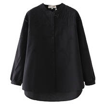 Camisa De otoño Para Mujeres más tamaño Bordado De Manga Larga Ahueca Hacia Fuera Camisas Blusa Ropa De Mujer De Gran tamaño 2024 - compra barato