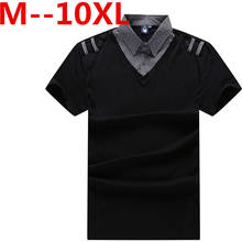 Polo de manga corta para hombre, Camiseta clásica de Color sólido a la moda, de talla grande 10XL, 8XL, 6XL, 5XL, nueva 2024 - compra barato