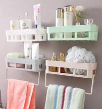 Wall-mounted Plastic Shelf Bathroom Rack Towel Shampoo Rack Kitchen Storage Storage Rack Free Punch Shelf 2024 - buy cheap