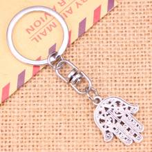 New Fashion Keychain 28x21mm hamsa palm protection Pendants DIY Men Jewelry Car Key Chain Ring Holder Souvenir For Gift 2024 - buy cheap