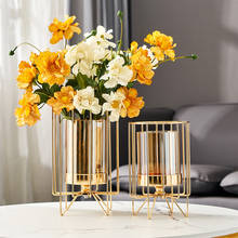 Nordic Decorative Vase Golden Vase Flower Arrangement  Flower Vases for Homes Living Room Decoration Vase Room Decor Aesthetic 2024 - buy cheap