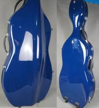 1pcs blue fiberglass cello hard case with wheells 1/4 Beijing 2024 - buy cheap