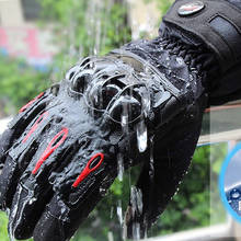 Мужские мотоциклетные перчатки 100% водонепроницаемые ветрозащитные зимние Guantes мото-перчатки с сенсорным экраном мотоциклетные перчатки для верховой езды 2024 - купить недорого