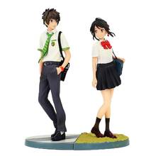 Figura de acción coleccionable de PVC, 22cm, 2 unids/set/set, tu nombre, Tachibana, Taki, Miyamizu Mitsuha 2024 - compra barato