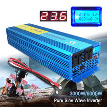 3000W/6000W Pure Sine Wave Power Inverter DC 12V/24V to AC 220V 230V 240V Converter Supply Solar Power Digital Display 2024 - buy cheap