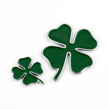 Green Clover Day Emblem For Alfa Romeo Four Leaf Clover Chrom Metal Car Styling Badge Car Sticker Love Healty Lucky Symbol 2024 - buy cheap