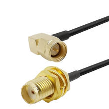 SMA Connector SMA male right angle to SMA female Extension wifi RG58 cable plug to jack antenna cable 1M 3M 5M 8M 10M 12M 15M 2024 - buy cheap