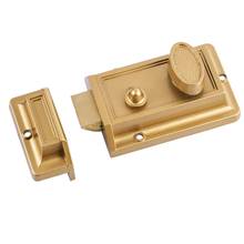 Zinc Cylinder Deadbolt Latch Lock for Night Gate Door Entrance,Gold Finish 2024 - buy cheap