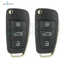 Remtekey 2 шт. складной 8P0 837 220 D для Audi A3 TT 2006 - 2013 434 МГц ID48 HU66 3-кнопочный автомобильный пульт дистанционного управления 2024 - купить недорого