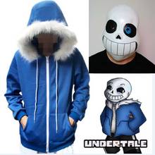 Adult Men Sans Cosplay Blue Hoodies Coat Unisex Jacket Halloween Cosplay Costumes Hooded Sweater Undertale COOL SKELETON Cosplay 2024 - buy cheap