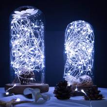 Luzes de natal com bateria, 3m, 30 luzes led, à prova d'água, para festa de casamento, ano novo 2024 - compre barato