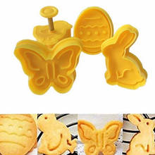 4pcs  Spring Cookie Mold Cake Mold Butterfly Rabbit Easter Egg Shape Animal Plastic Cookie Cutter Biscuit 2024 - buy cheap