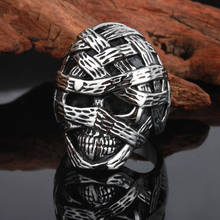 Stainless Steel Retro Mummy Skull Men's Punk Ring 2024 - buy cheap