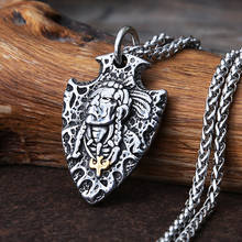 Vintage Indian Chief Necklace For Men's Chain Punk Hip Hop Arrow Stainless Steel Necklace Pendant Fashion Jewelry Gift 2024 - buy cheap