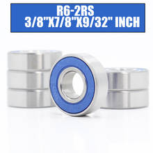 Rolamentos de fushi r6rs azul selado tamanho Polegada, ABEC-3 R6-2RS eixo rolamento esferas r6 peças para caminhão hobby rc carro, seleção de 6 peças 2024 - compre barato