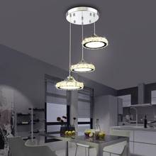 Luzes de cristal led para teto, lâmpadas de cristal para o teto, com três fontes de luz, economia de energia 2024 - compre barato