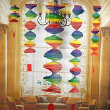 1PC Rainbow Color Twisted Bamboo Wind Chime Pendant DIY Outdoor Home Garden Decoration Hanging Ornament 2024 - buy cheap