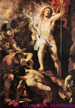 100% arte pintado a mano Repro, pintura al óleo: "La resurrección de Jesús en lienzo" 2024 - compra barato