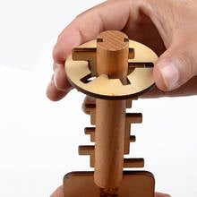 Unlock Puzzle Key Toys for Kids Wooden Kong Ming Lock Toys Kid Stress Release Toy Intellectual Educational Toys For Children 2024 - buy cheap