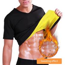 SHUJIN Men's Thermal Body Slimming Shapers Fitness Sportswear Slim Shirt Neoprene Waist  Trainer Body Slim Short Sleeve T-Shirt 2024 - buy cheap