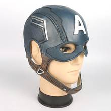 1pc Movie Civil War Helmet Mask Cosplay Superhero Latex Helmet Halloween Party 2024 - buy cheap