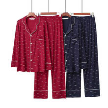 High Grade Women Pajamas Set New 2020 Print Night Suit Female Large Size Loose Sleepwear Pijama Cotton Long Pant Ladies Pyjamas 2024 - buy cheap