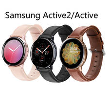 Watchband Leather strap for Samsung Active2 44mm 40mm SM-R820 R830 R500 R600 R810 Galaxy Watch 42 Active 2 Wrist Band Bracelet 2024 - buy cheap