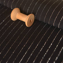Black silver wire viscose rayon fabric Zen robes dress pants Han clothing fabric 2024 - buy cheap