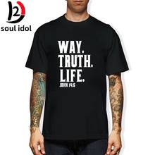 D2 способ правда жизни Библия Писания текстами и сюжетами из Кристиан футболка Homme принт футболка Street Размеры S-3xl Топ Для мужчин футболка высокое качество 2024 - купить недорого